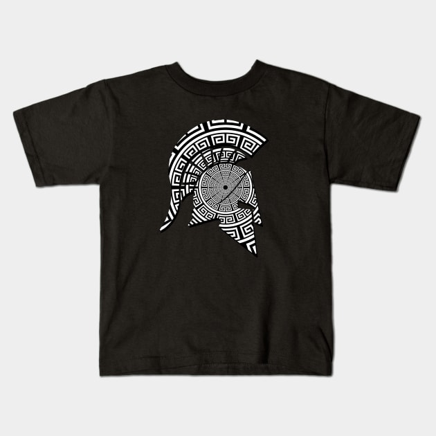 Ancient Greek Helmet Kids T-Shirt by Scar